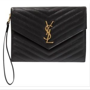 Saint Laurent
Monogram Quilted
Leather Clutch